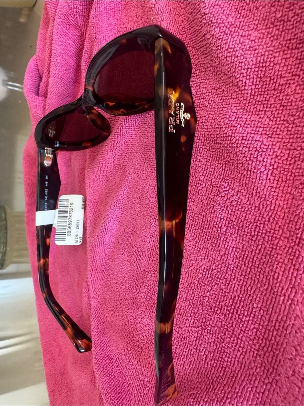 New Prada Tortoiseshell Sunglasses with Dark Lenses with tag